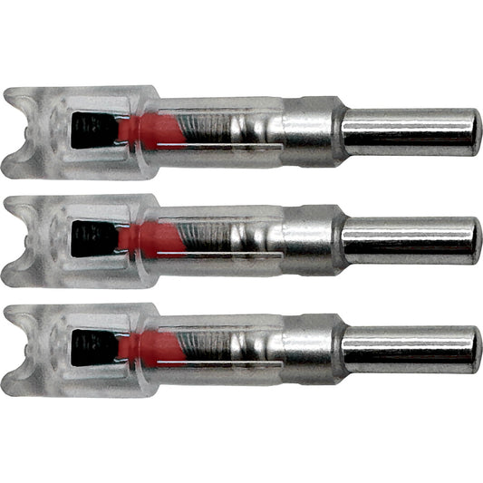 Flex Fletch Lit Lighted Crossbow Nocks .300 Red 3 Pk.