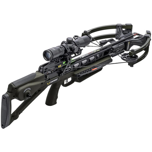 Tenpoint Turbo X Crossbow Package Acuslide Rangemaste 100 Scope Moss Green