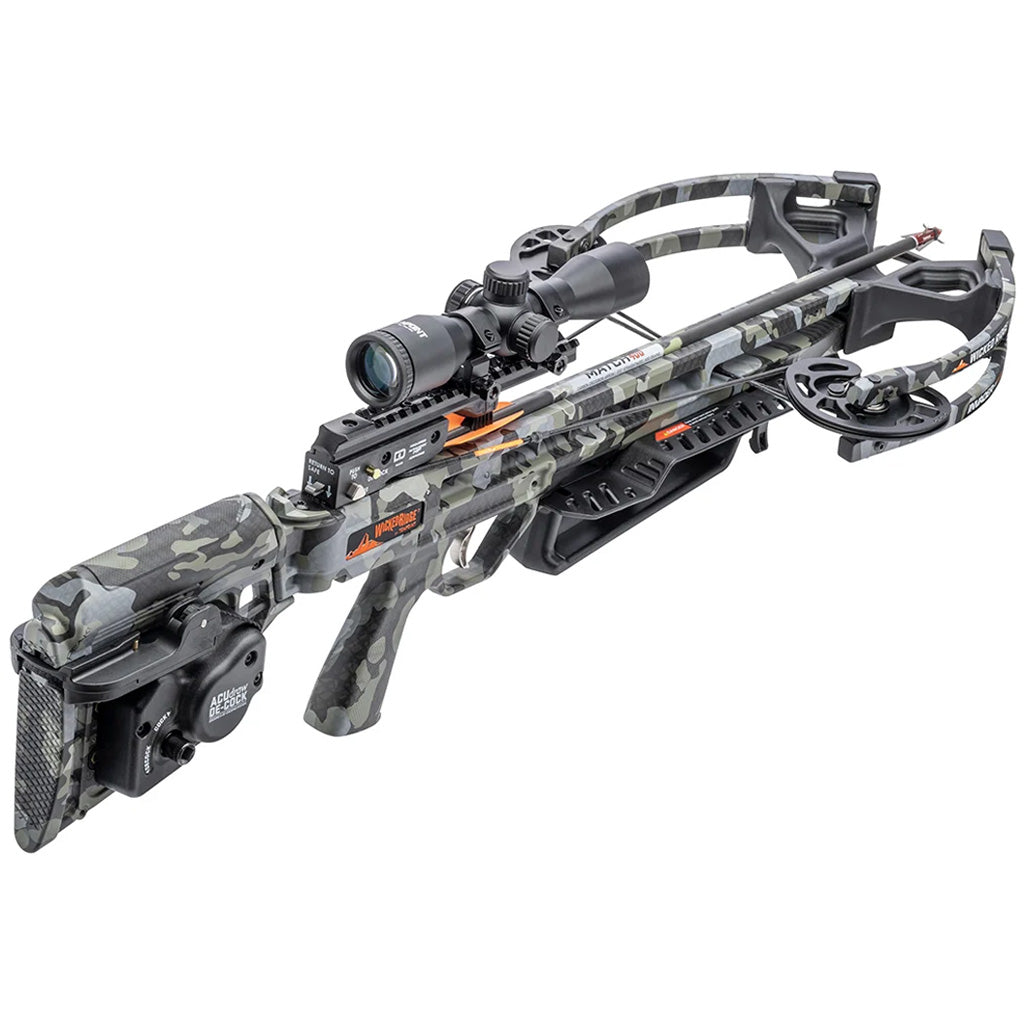 Wicked Ridge Invader M1 De-cock Crossbow Package Acudraw Pro View 400 Scope Peak Camo