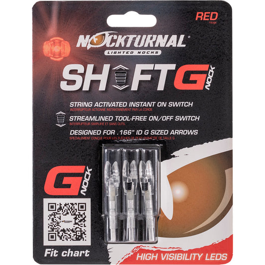 Nockturnal Lighted Nocks Red G 3 Pk.