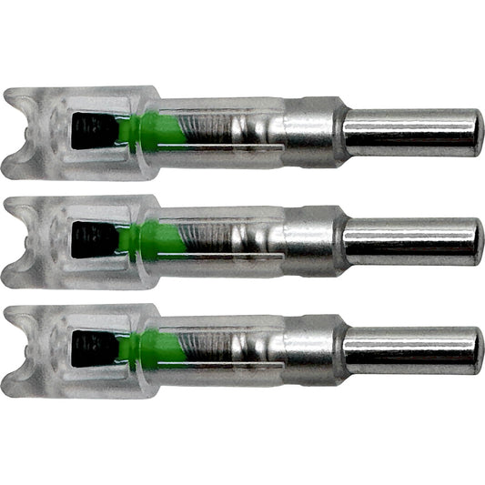 Flex Fletch Lit Lighted Crossbow Nocks .300 Green 3 Pk.