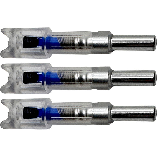 Flex Fletch Lit Lighted Crossbow Nocks .300 Blue 3 Pk.