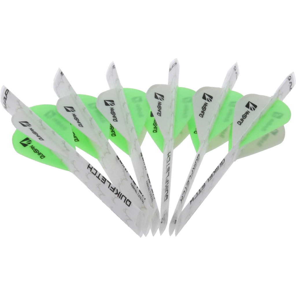 Nap Quikfletch Quickspin Fletch Rap White And Green 4 In.