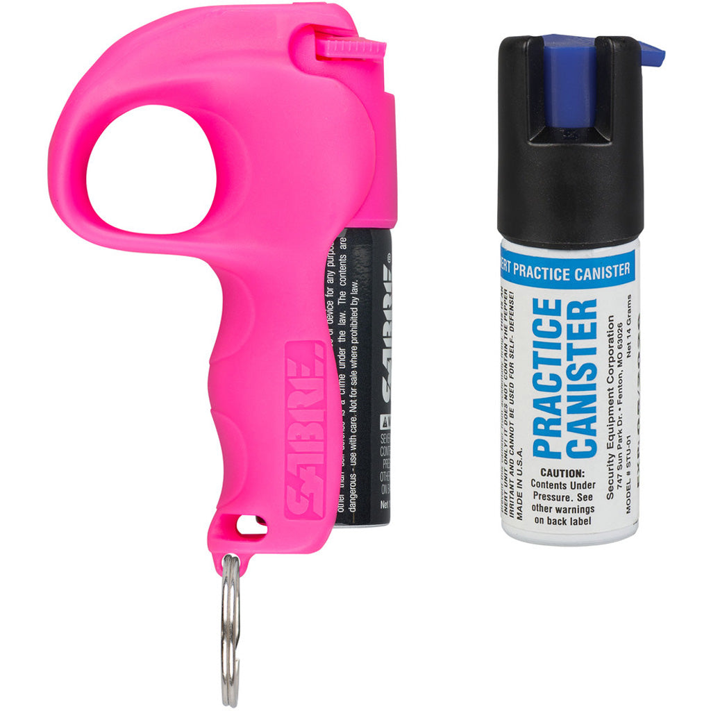 Sabre Easy Aim Pepper Spray W/practice Spray Pink