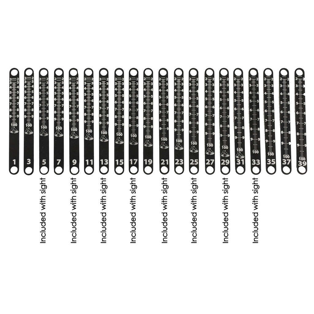 Axcel Achieve Xp Metal Sight Tape Scale #13 And #14