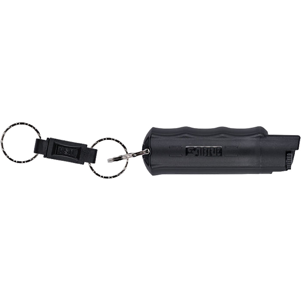 Sabre 3-in-1 Key Chain Pepper Spray Black Hardcase With Quick Release Key Ring