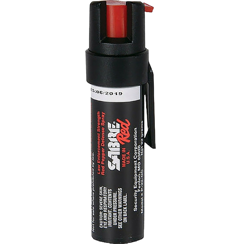 Sabre Red Compact Pepper Spray Black With Clip