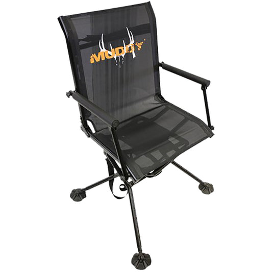 Muddy Swivel Ground Chair Black With Adjustable Legs