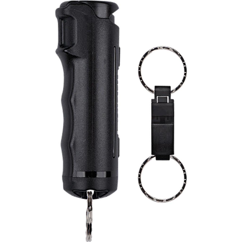 Sabre Pepper Gel Spray Black With Whistle Keychain