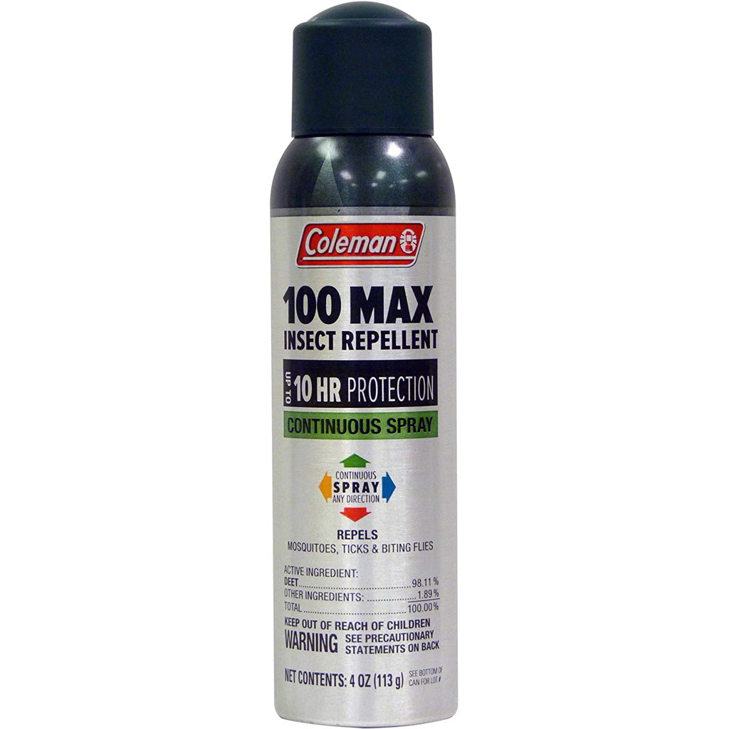 Coleman Max Insect Repellent 4oz - 100% Deet - Continuous Spray ...