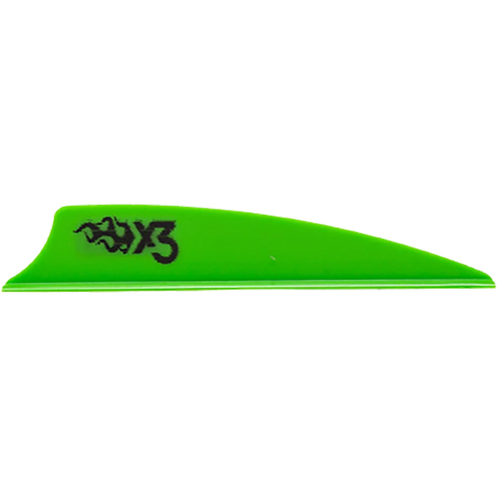 Bohning X3 Vanes Neon Green 2.25 In. 100 Pk.