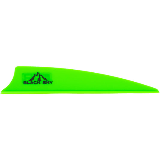 Bohning Black Sky Vane 3 In. Shield Cut Neon Green 36 Pk.