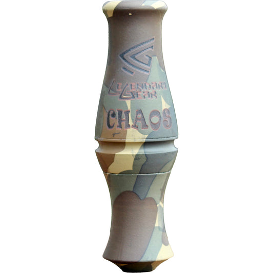 Legendary Chaos Duck Call Molded Double Reed Brown