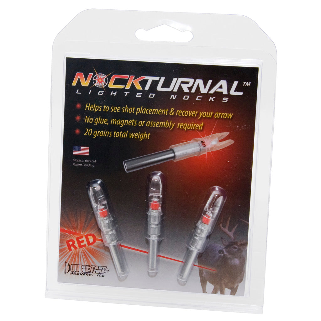 Nockturnal Lighted Nocks Red Gold Tip 3 Pk.