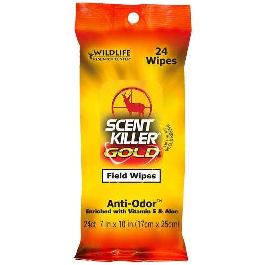 Wildlife Research Scent Killer Field Wipes Gold 24 Pk.