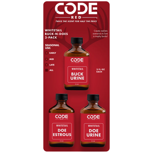 Code Red Triple Buck-n-does Scent Combo 3 Pk.