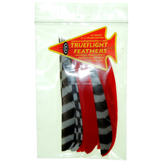 Trueflight Feather Combo Pack Barred-red 5 In. Lw Shield Cut