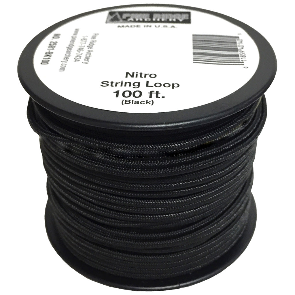Nylon String Loop Pine Ridge Nitro String Loop Black 100 Ft. – PredatorsArchery